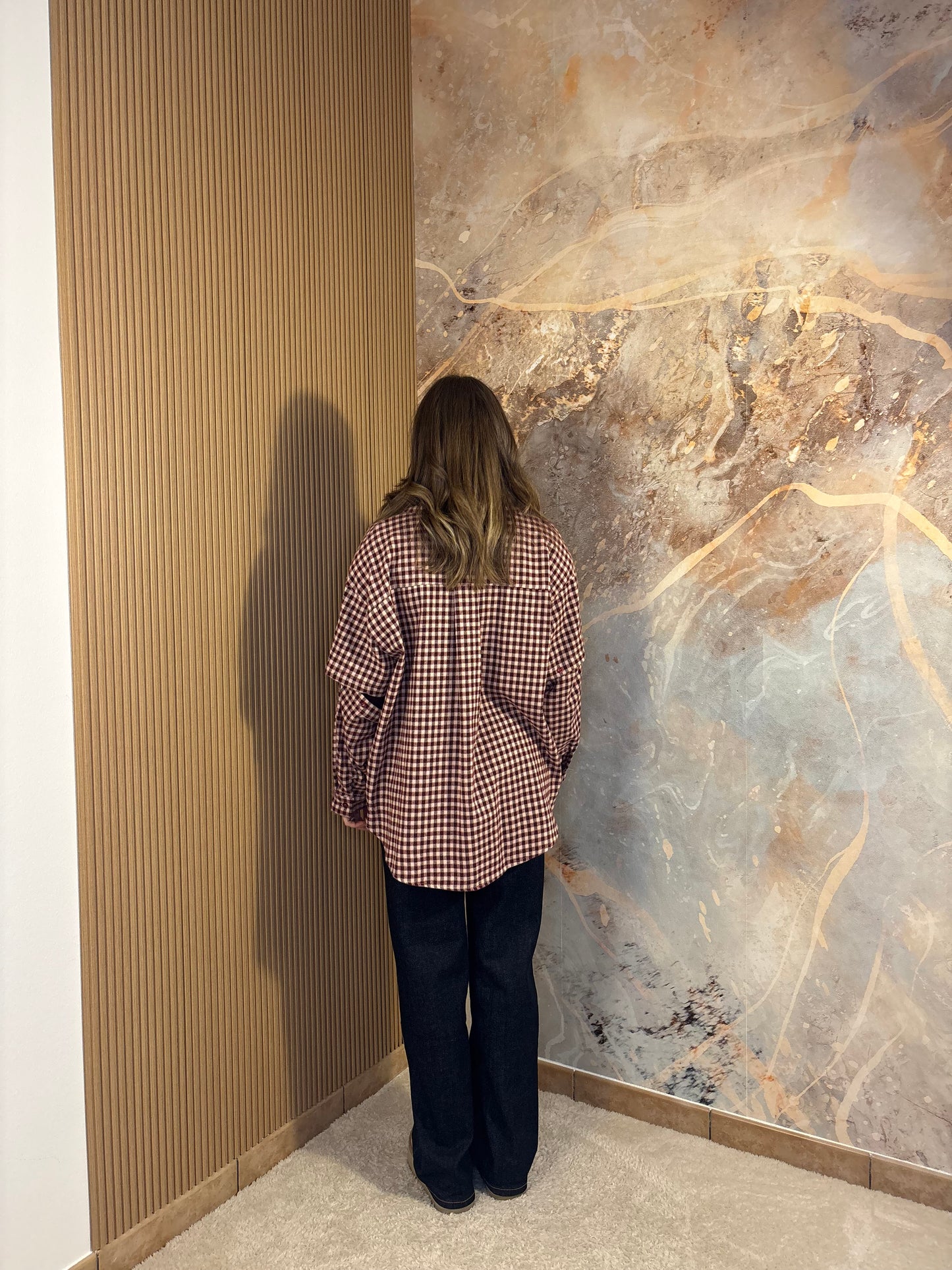 CAMICIA FLANELLA BORDEAUX