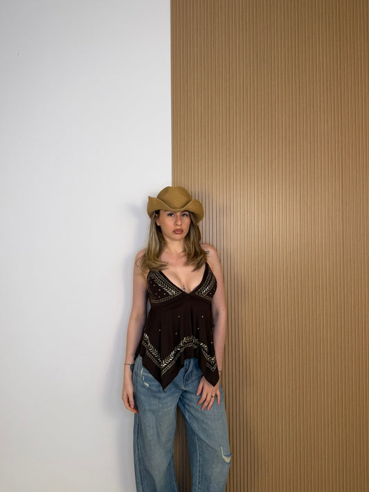 TOP COACHELLA MARRONE