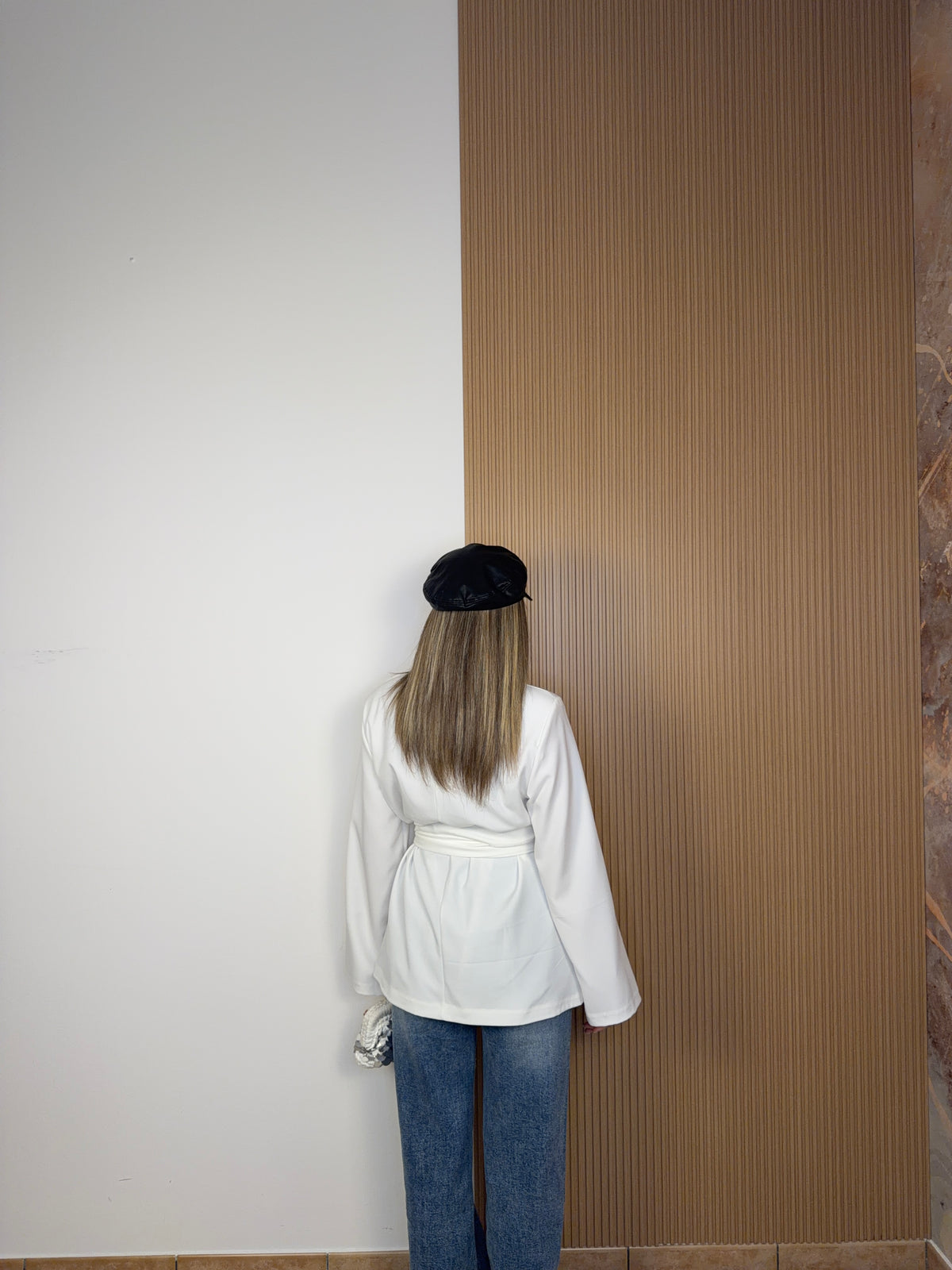 blazer cintura bianco