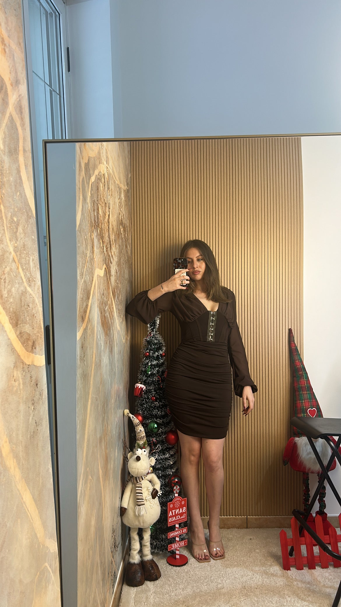 ABITO CORSET MARRONE