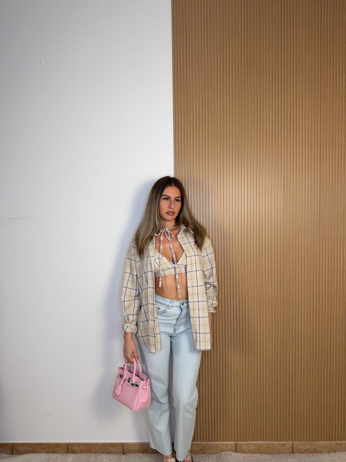 set camicia beige