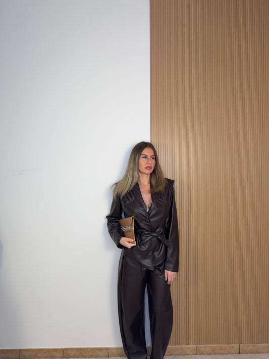 giubbino noir marrone