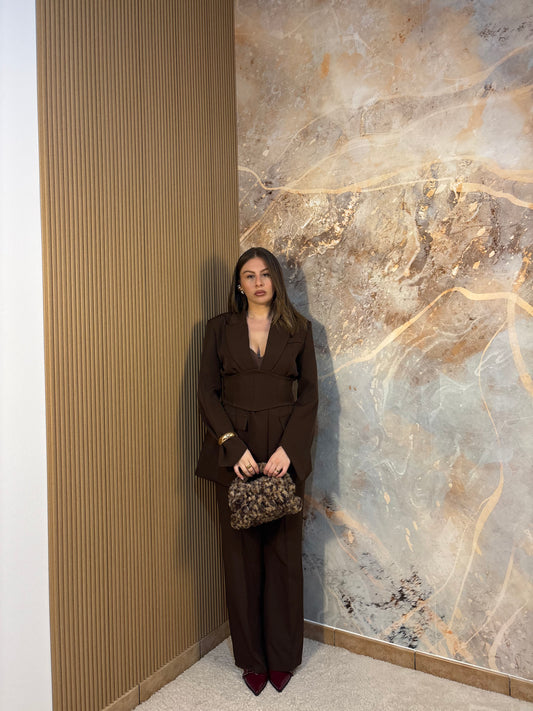 TALLIEUR BUSTIER MARRONE