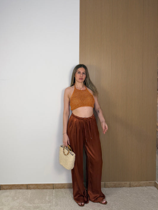 pantalone satin