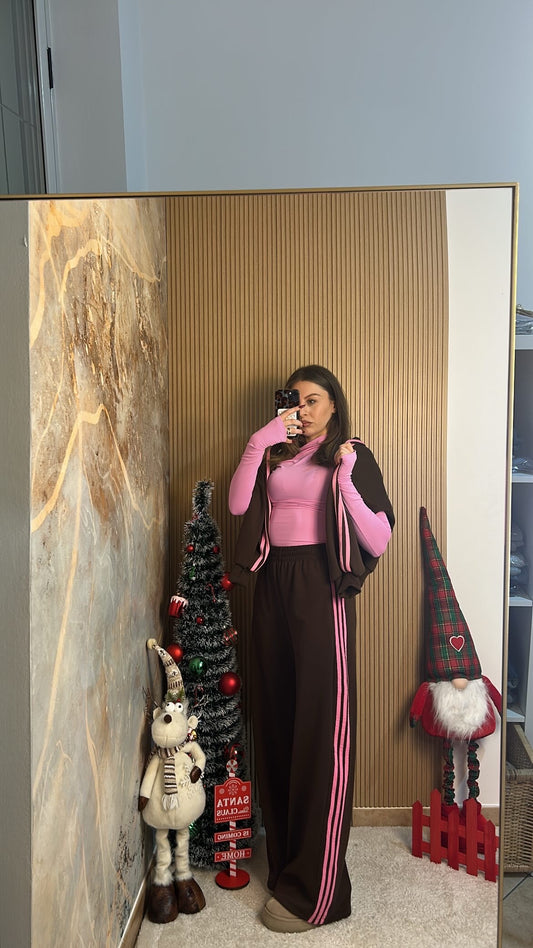 TUTA ADID*S MARRONE E ROSA