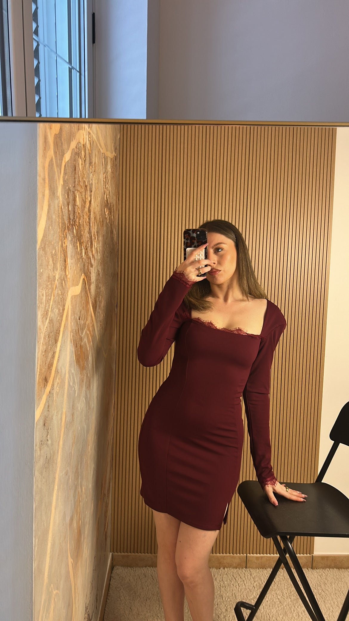 MINI ABITO MARILYN BORDEAUX