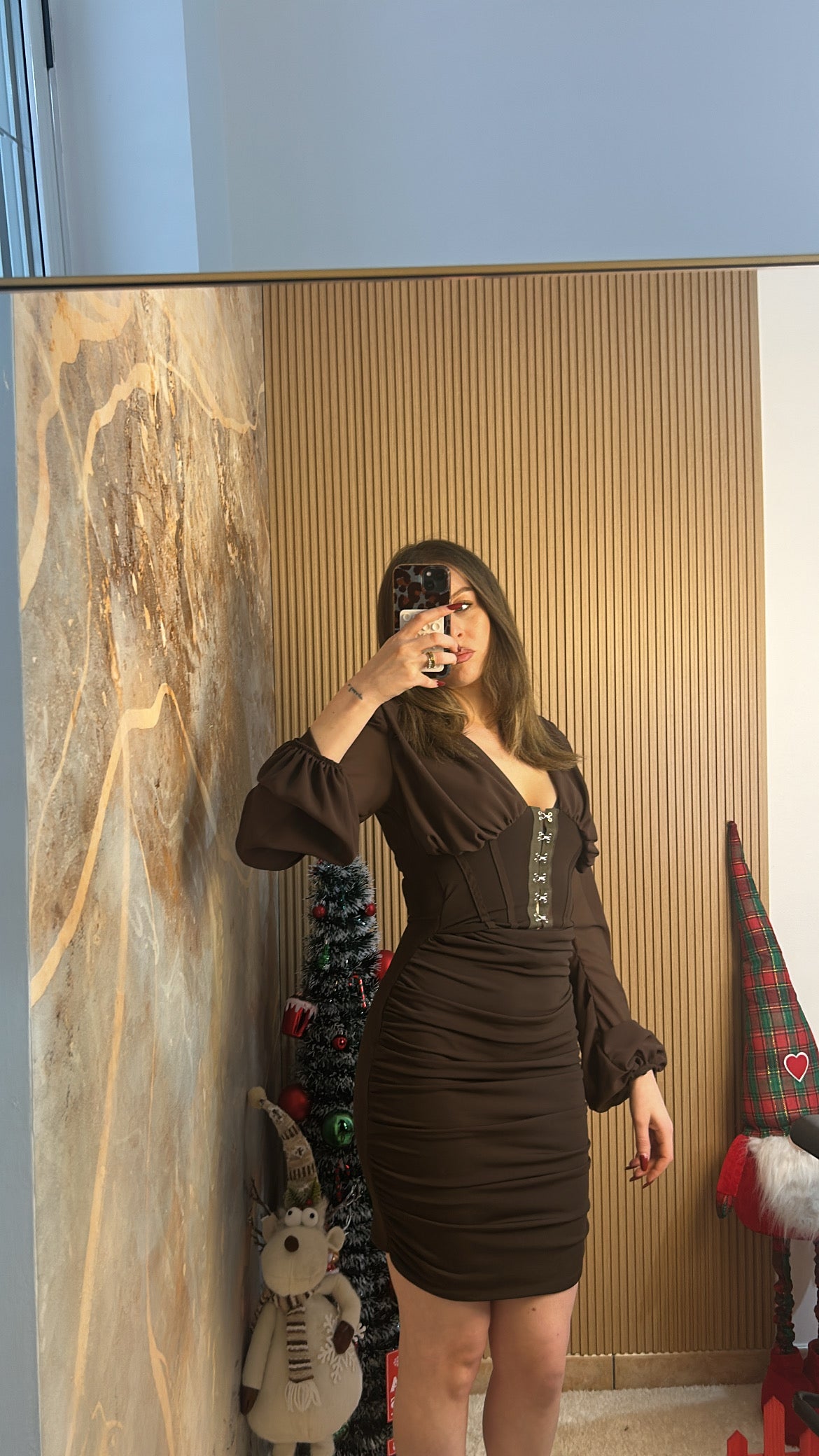 ABITO CORSET MARRONE