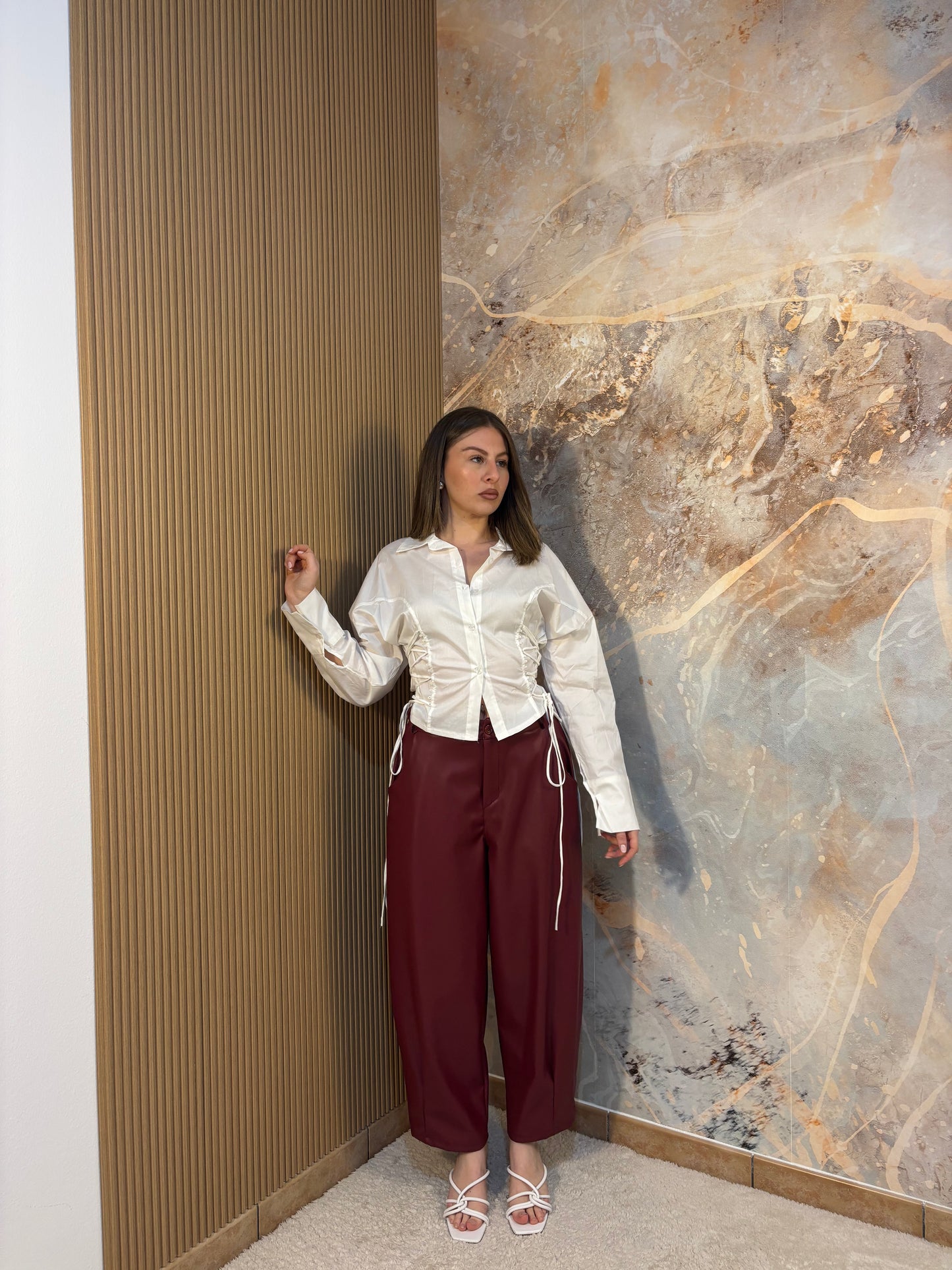 PANTALONI ECOPELLE BALLOON