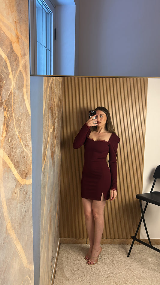 MINI ABITO MARILYN BORDEAUX