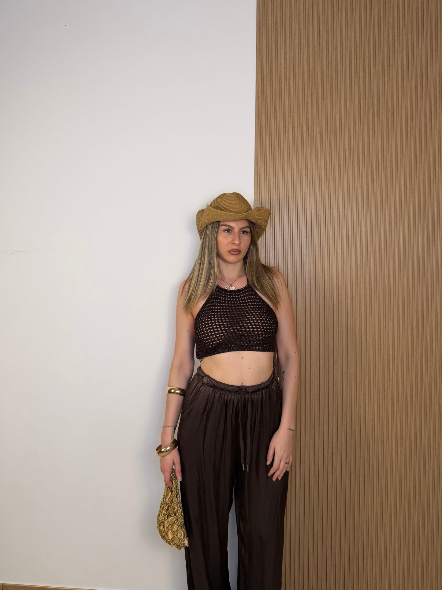 pantalone satin