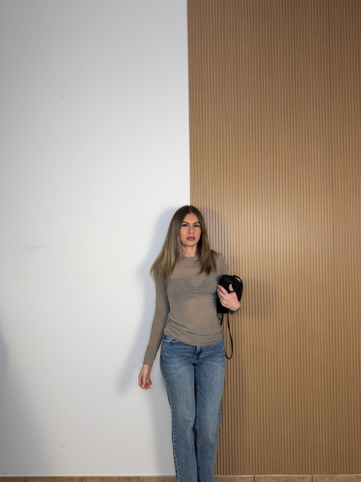 maglia semivelata misto cashmere