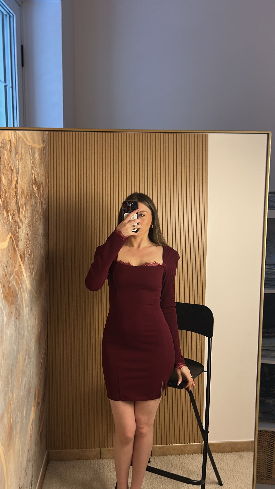 MINI ABITO MARILYN BORDEAUX