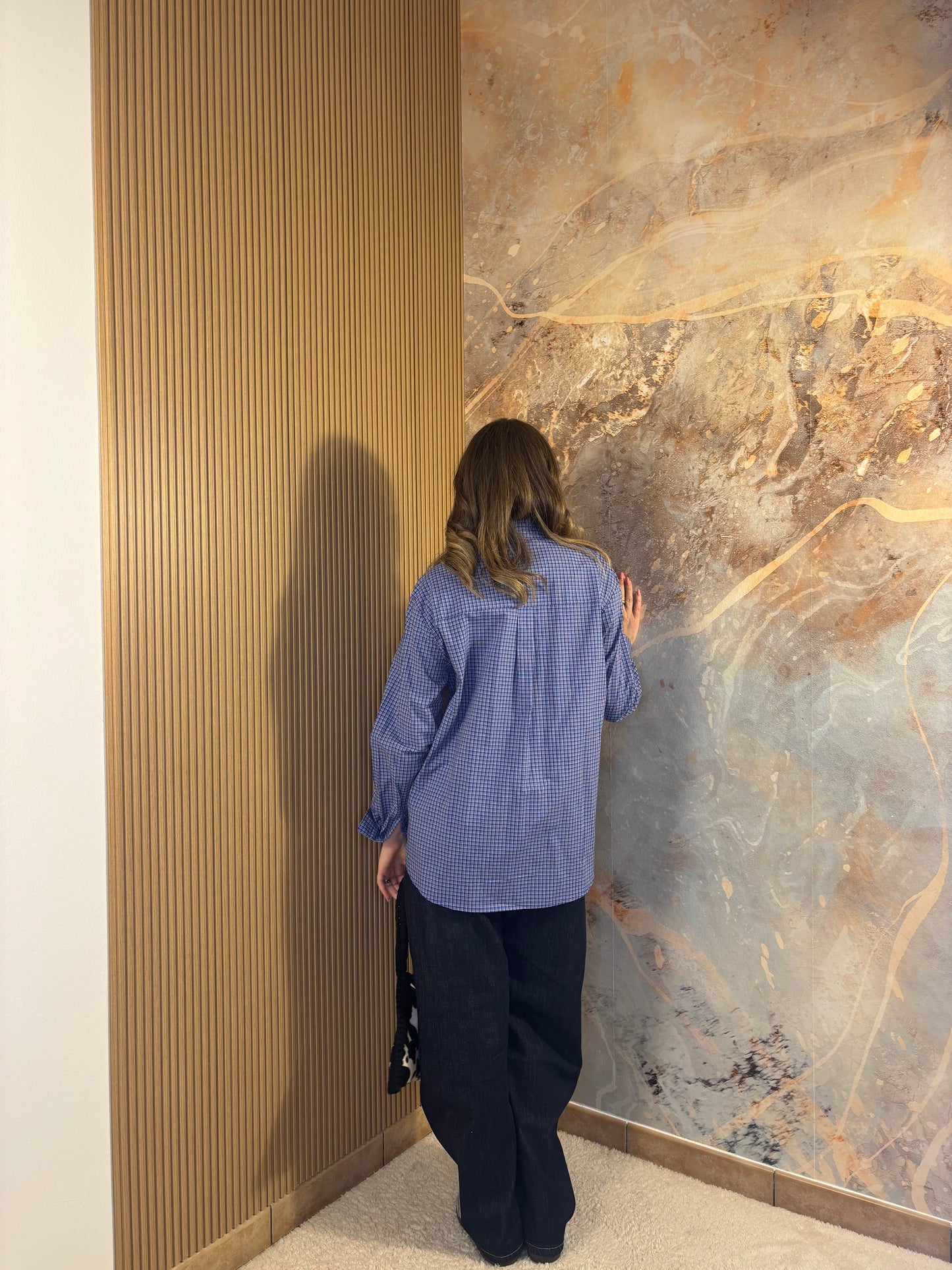 CAMICIA A QUADRI BLU