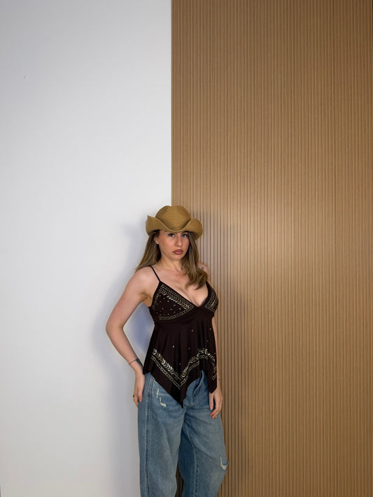 TOP COACHELLA MARRONE