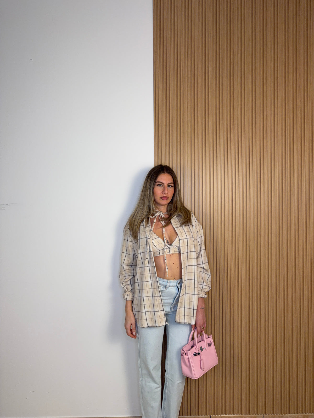 set camicia beige