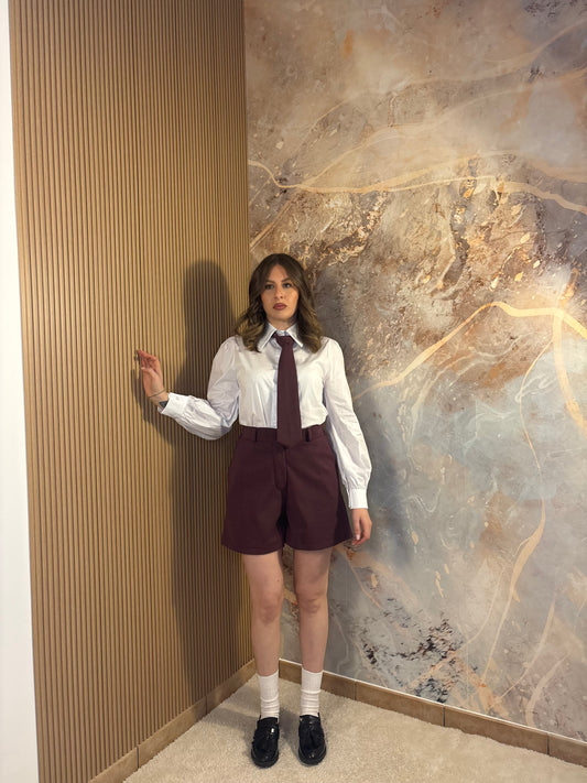 COORDINATO CRAVATTA BORDEAUX