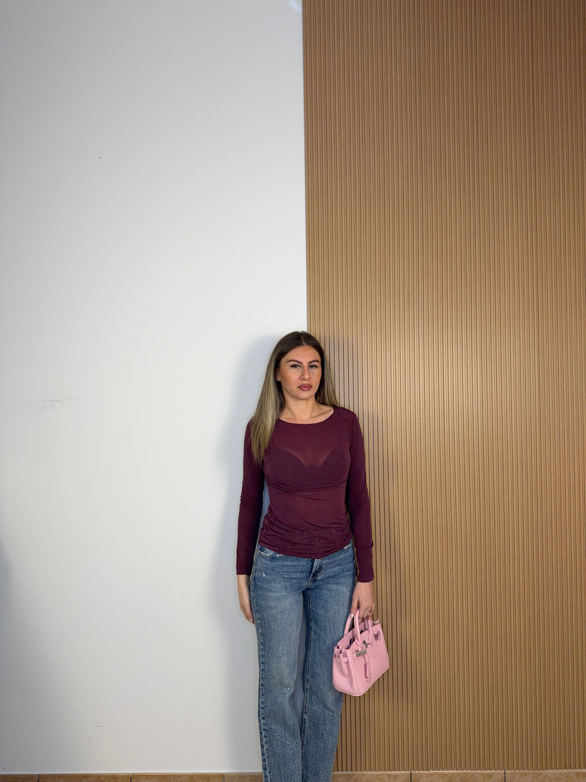 maglia semivelata misto cashmere